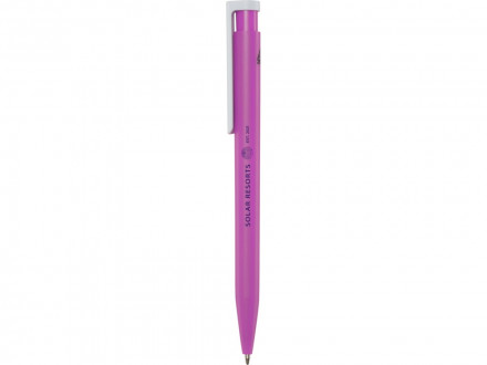 Шариковая ручка Unix из переработанной пластмассы, черные чернила - Фуксия