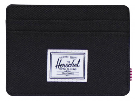 Herschel Charlie держатель для карт с RFID-защитой из переработанного материала - сплошной черный