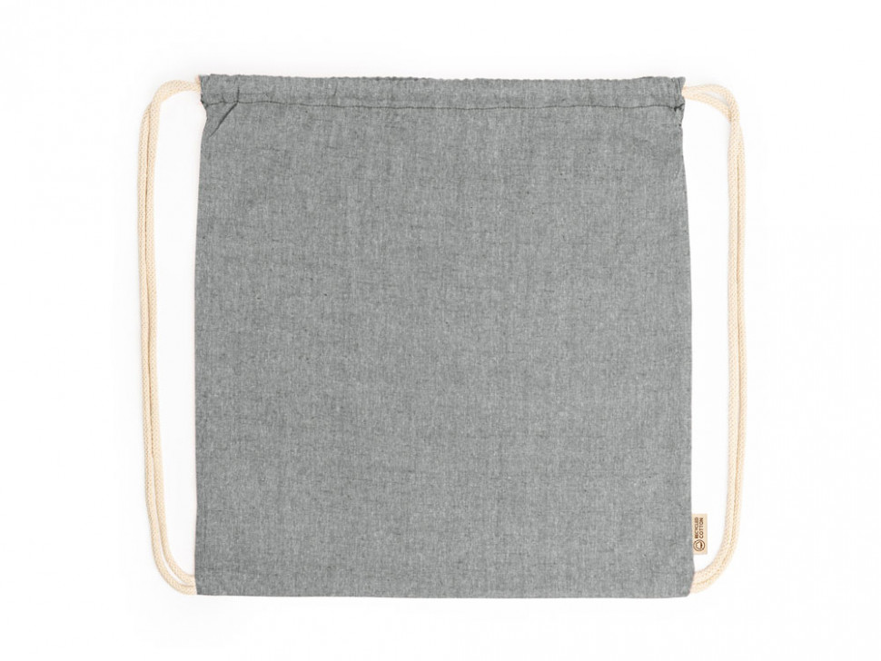 Рюкзак-мешок BRESCIA из переработанного хлопка, черный