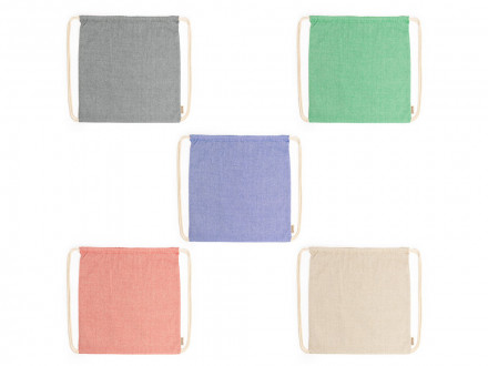 Рюкзак-мешок BRESCIA из переработанного хлопка, черный