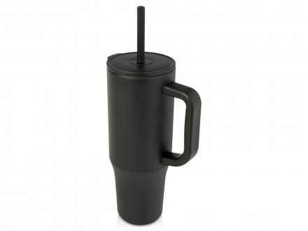 Brady термостакан с силиконовой трубочкой, 900 мл, сертифицированный согласно RCS- Черный