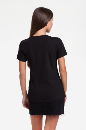 Футболка женская «...аться нужно грамотно», черная