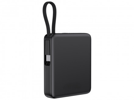 Внешний аккумулятор с подсветкой лого Nex, 5000 мАч, черный