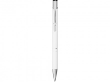 Ручка металлическая шариковая C1 софт-тач, белый