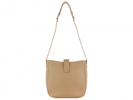 Сумка женская BUGATTI Elsa, песочного цвета, воловья кожа/полиэстер, 29х8х27 см