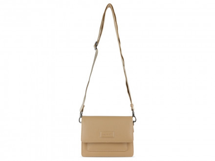 Сумка через плечо женская BUGATTI Elsa, песочного цвета, воловья кожа/полиэстер, 18,5х8,5х14,5 см
