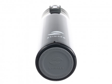 Термокружка Stinger, 0,42 л, сталь/пластик/силикон, чёрный, 6,5 x 7,5 x 21,9 см