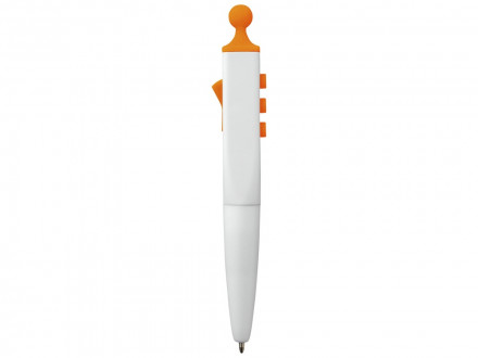 Ручка шариковая Clic Pen, белый/оранжевый