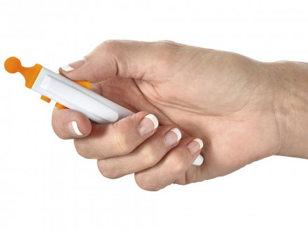 Ручка шариковая Clic Pen, белый/оранжевый