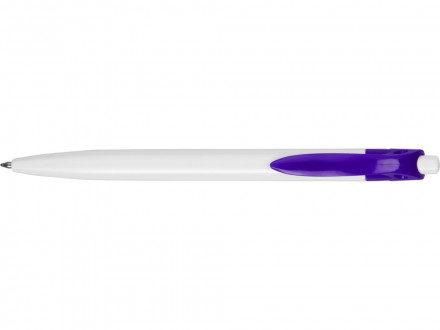 Ручка шариковая Какаду, белый/фиолетовый