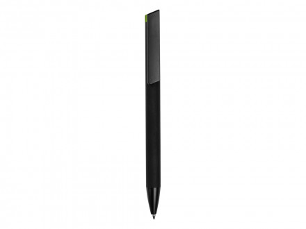 Ручка металлическая шариковая Taper Metal софт-тач с цветным зеркальным слоем, черный с зеленым яблоком