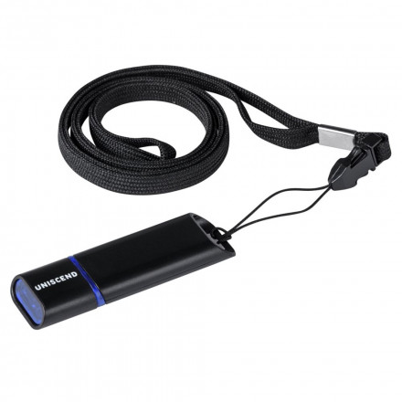 Флешка Uniscend Slalom, черная с синим, USB 3.0, 16 Гб 1