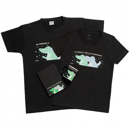 Ежедневник «Крокодилобегемоты», недатированный, черный