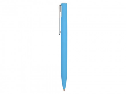Ручка шариковая пластиковая Bon с покрытием soft touch, голубой