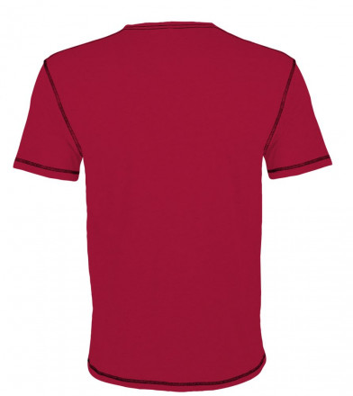 Футболка мужская с контрастной отделкой Mustang 150, красная с черным