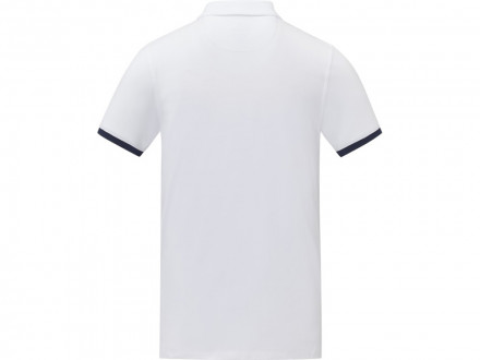 Morgan Двухцветное мужское поло с коротким рукавом , белый