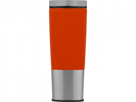 Кружка с термоизоляцией Пиренеи, красный/серебристый