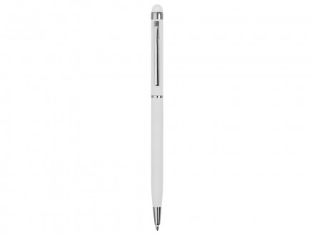 Ручка-стилус шариковая Jucy Soft с покрытием soft touch, белый (Р)