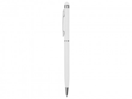 Ручка-стилус шариковая Jucy Soft с покрытием soft touch, белый (Р)