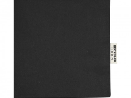 Odessa большая эко-сумка из переработанного хлопка, сертифицированного согласно GRS, плотностью 220 г/м² - сплошной черный