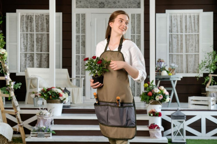 Фартук садовый Garden Chef, темный хаки