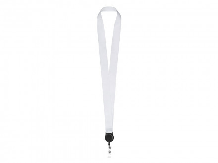 Ланъярд 2,5 см с ретрактором, черный