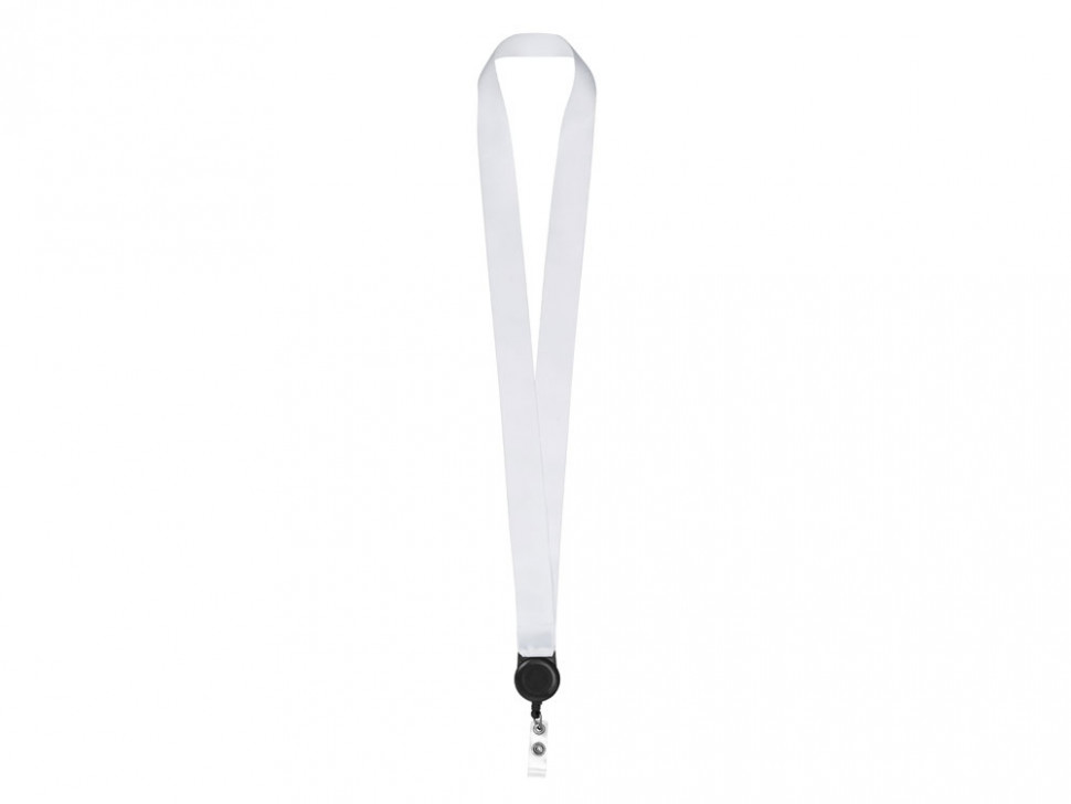 Ланъярд 2,5 см с ретрактором, черный