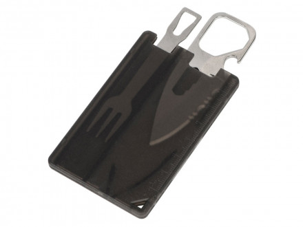 Мультиинструмент с ножом и вилкой Hungry, черный