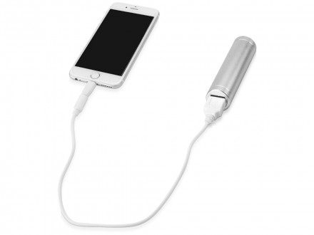 Портативное зарядное устройство Олдбери, 2200 mAh, серебристый