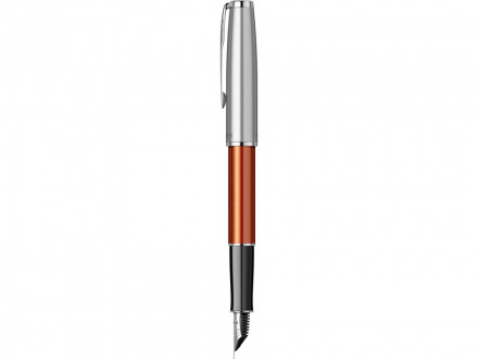 Перьевая ручка Parker Sonnet Essentials Orange SB Steel CT, перо: F, цвет чернил black, в подарочной упаковке.