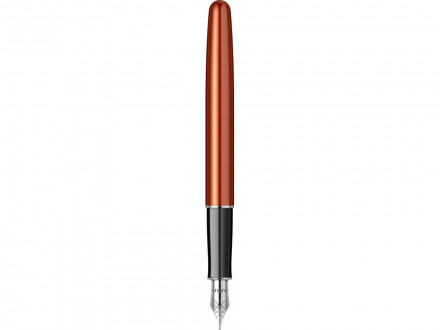 Перьевая ручка Parker Sonnet Essentials Orange SB Steel CT, перо: F, цвет чернил black, в подарочной упаковке.