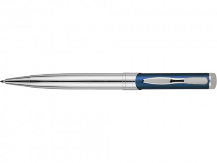 Ручка шариковая Глазго серебристая/синяя