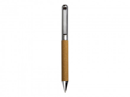 Шариковая ручка из переработанной стали и переработанной кожи Venera, коричневая