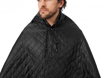 Пончо Cappy с капюшоном на липучке в мешке, черный