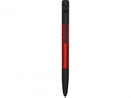 Ручка-стилус металлическая шариковая многофункциональная (6 функций) Multy, красный