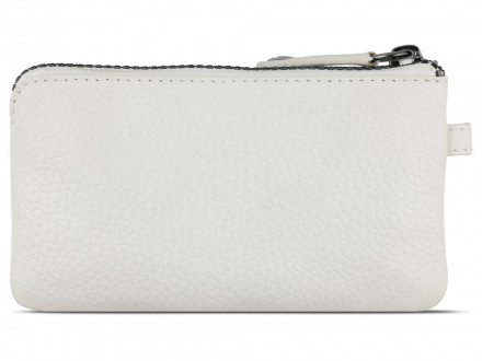 Ключница BUGATTI Elsa, белая, воловья кожа/полиэстер, 12,5х0,5х7 см