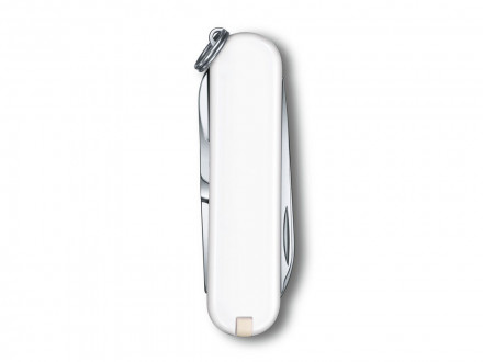 Нож-брелок VICTORINOX Classic SD Colors Falling Snow, 58 мм, 7 функций, белый
