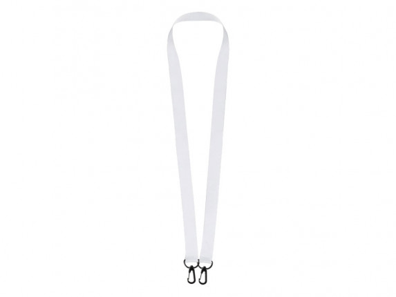 Ланъярд 2 см под сублимацию с 2-мя карабинами, черный