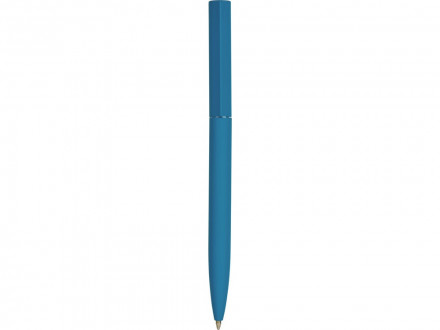 Шариковая металлическая ручка Minimalist софт-тач, морская волна