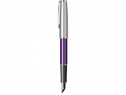 Перьевая ручка Parker Sonnet Essentials Violet SB Steel CT, перо: F, цвет чернил black, в подарочной упаковке.