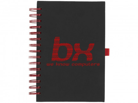 Блокнот Wiro, черный/красный