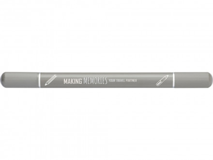 Skribo набор из шариковой ручки и блокнота - Серый