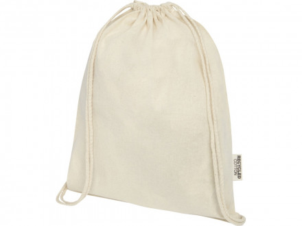 Oregon сумка-кисет из переработанного хлопка, сертифицированного согласно GRS, плотностью 140 г/м² - Натуральный