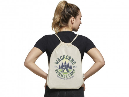 Oregon сумка-кисет из переработанного хлопка, сертифицированного согласно GRS, плотностью 140 г/м² - Натуральный