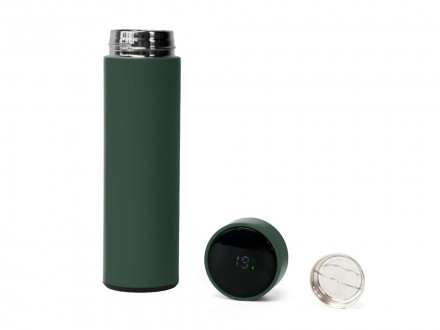 Подарочный набор FAMILY с термосом и термокружкой, темно-зеленый
