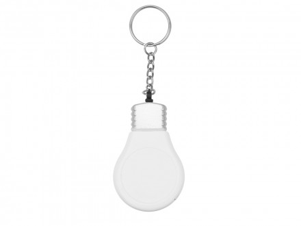 Брелок-рулетка для ключей Лампочка, белый/серебристый