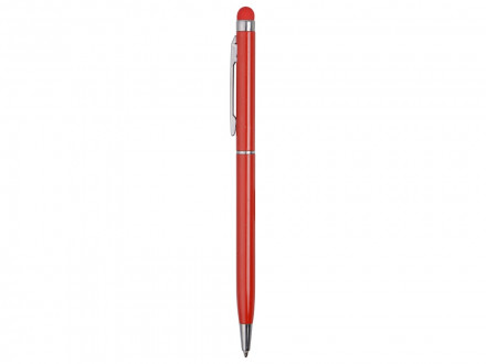 Ручка-стилус металлическая шариковая Jucy, красный