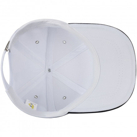 Бейсболка Bizbolka Canopy, белая с темно-синим кантом