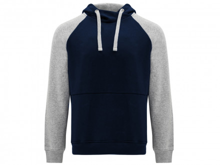 Толстовка с капюшоном Badet мужской, серый меланж/нэйви