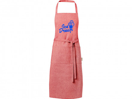 Pheebs 200 g/m2 recycled cotton apron, красный яркий